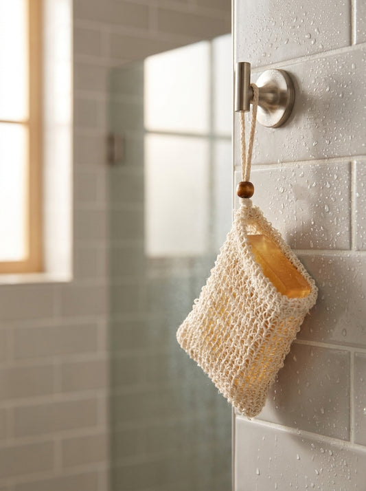 Cotton Soap Saver Bag – Exfoliating Mesh Pouch
