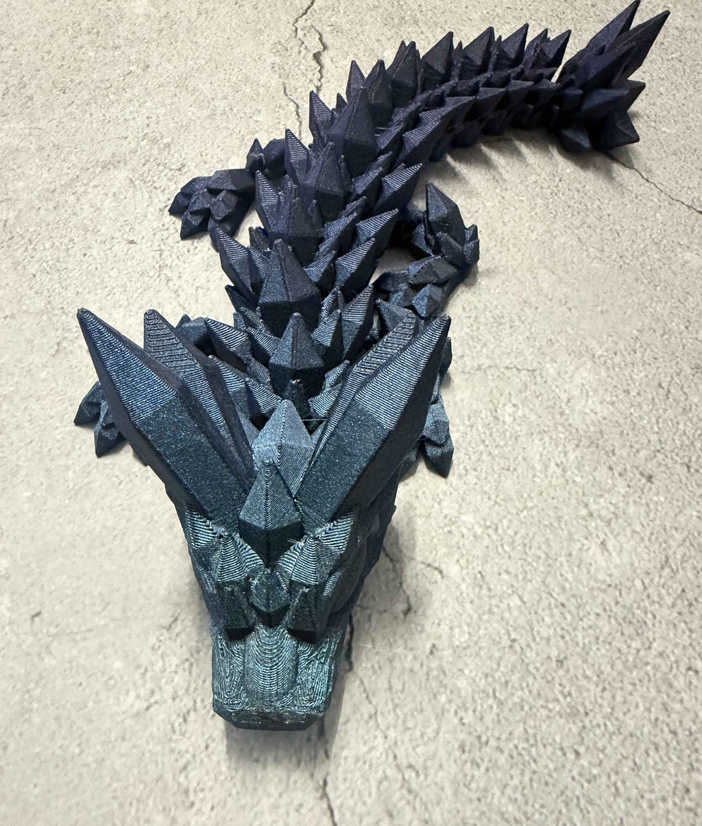 Articulated Flexi Dragon | 3D Printed Fidget Toy & Desk Figurine | 8 Inch | Chilvera 3D