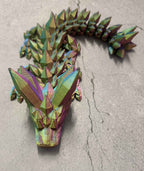 Articulated Flexi Dragon | 3D Printed Fidget Toy & Desk Figurine | 8 Inch | Chilvera 3D