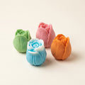 Four hand-poured tulip shaped soap bars in a gift set