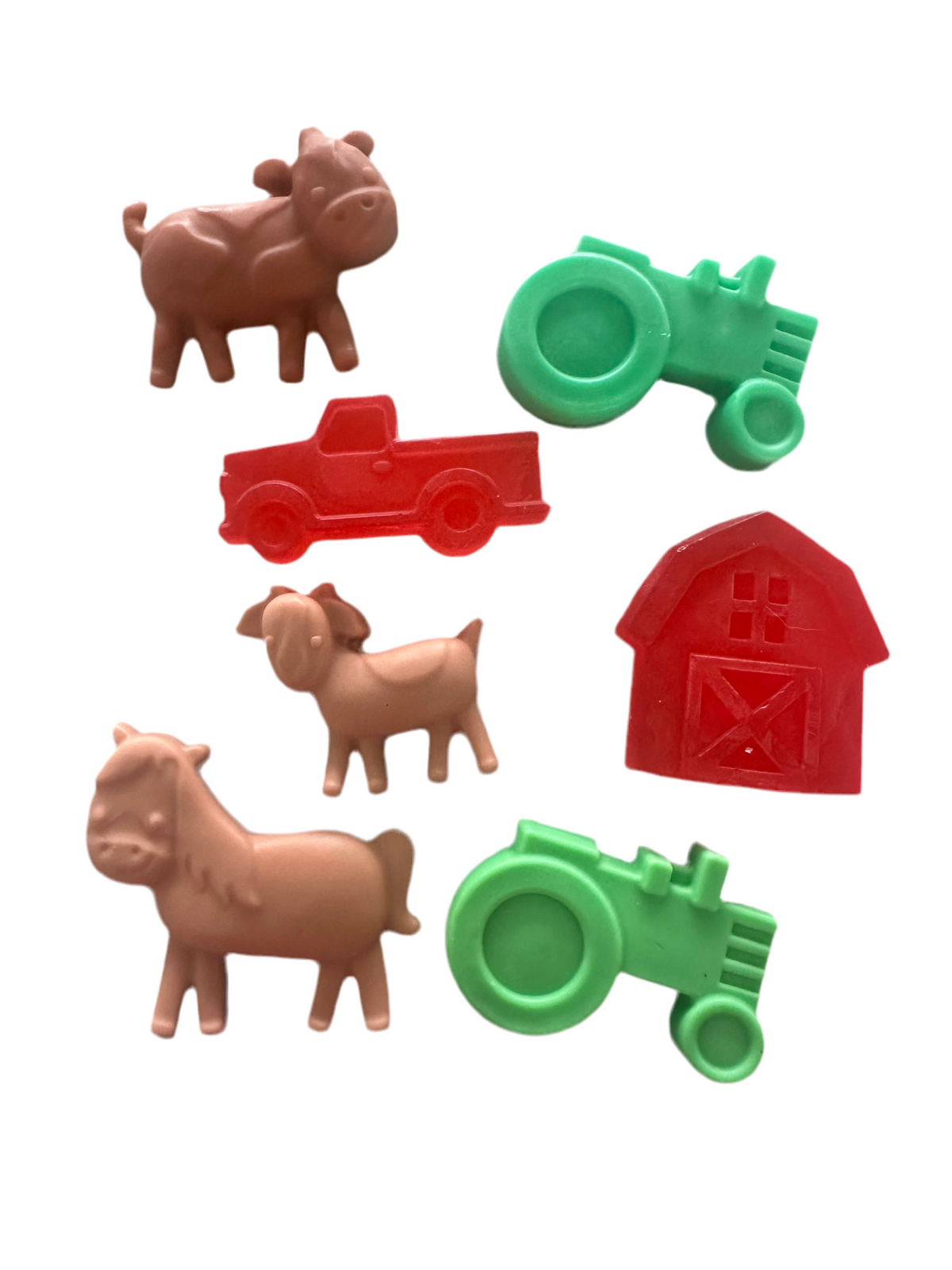 Five farm animal shaped kids soaps, handmade and SLS-free