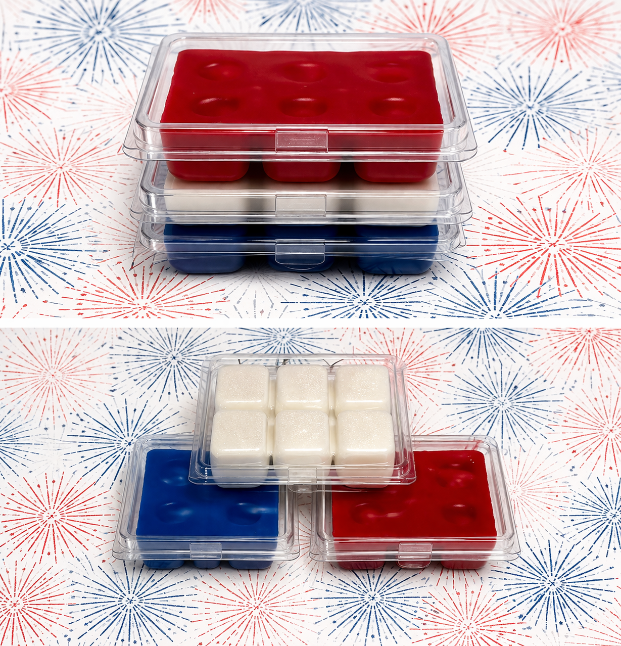 Patriotic Wax Melts in Red, White, and Blue - Chilvera