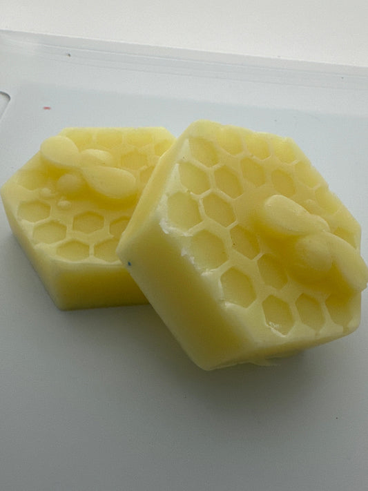 Yellow beeswax soap with honey base