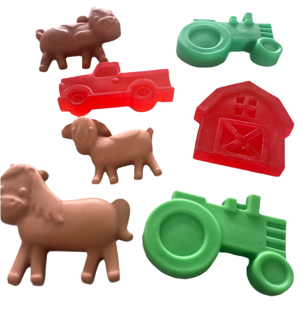 Kids Farm Soap Set | Pack of 5 | Handcrafted Novelty Bar Soap | Fun Gift for Kids