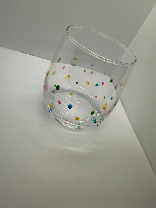 Tropic Dots 12oz Glass 🌴✨🍹