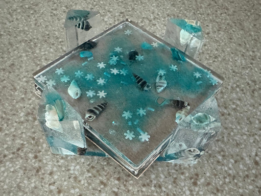 Pack of 4 Ocean themed coasters