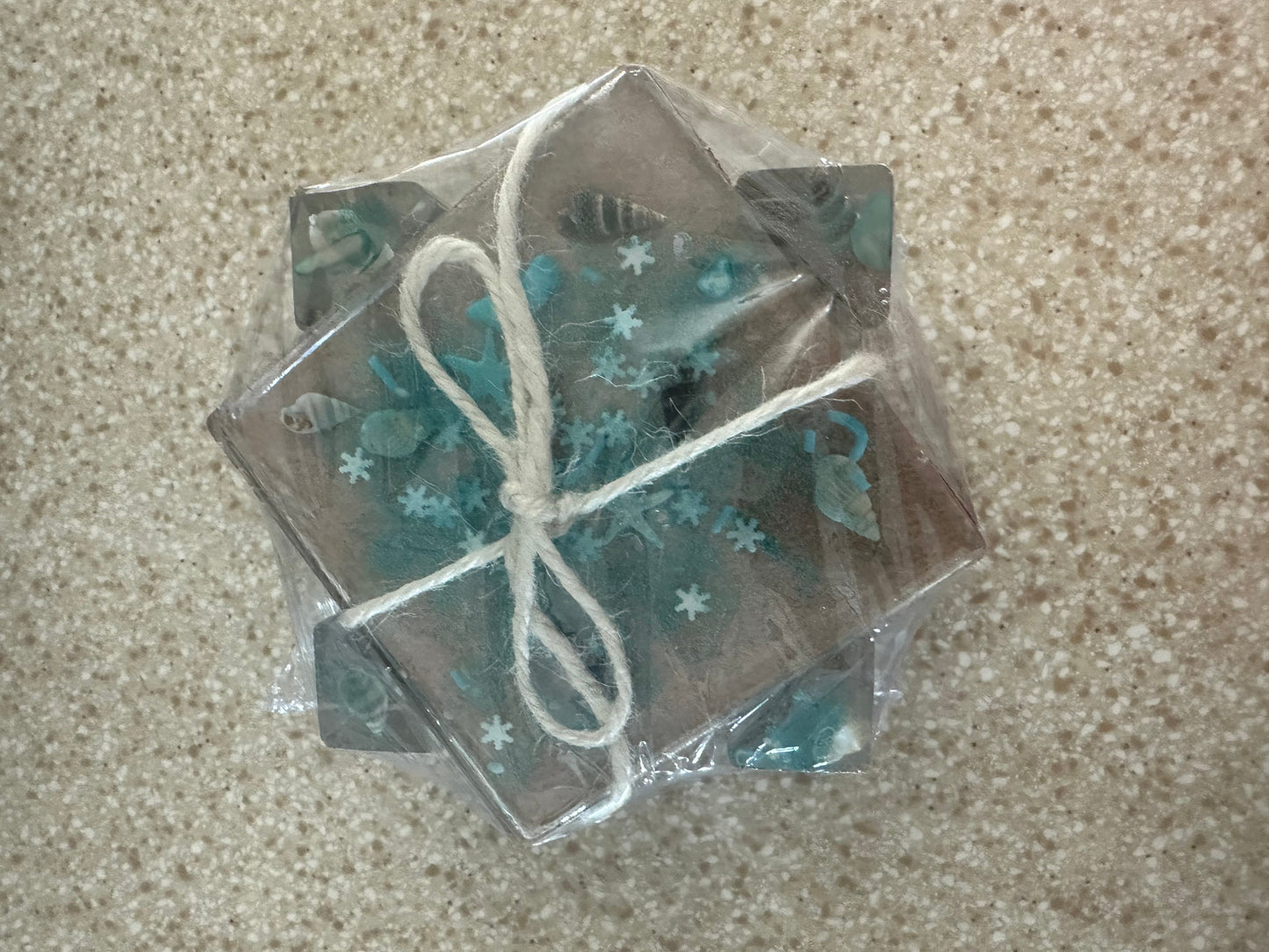Pack of 4 Ocean themed coasters