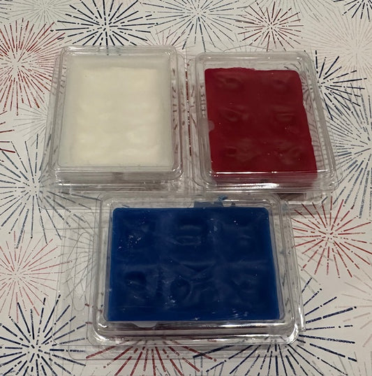 Patriotic Wax Melts in Red, White, and Blue