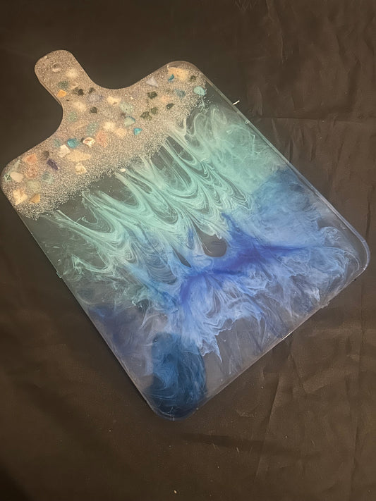 Ocean Breeze Resin Charcuterie Board