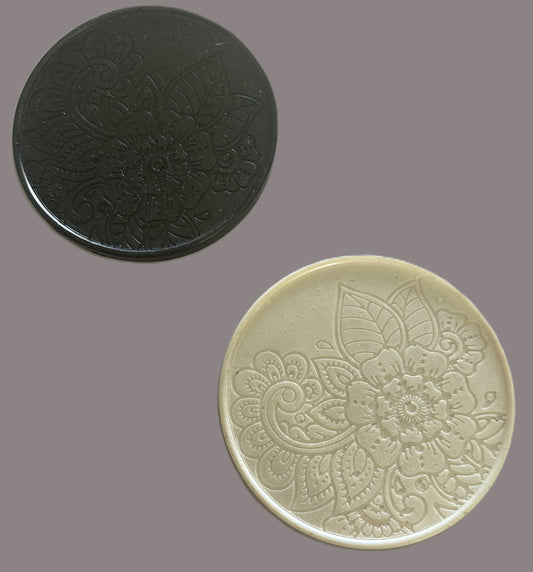 Set of 2 Decorative Floral Coasters
