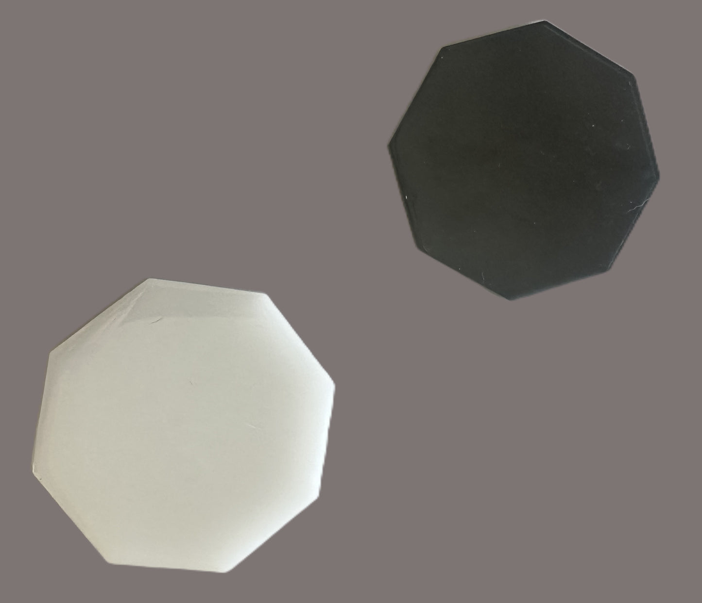 Set of 2 Black and White Coasters