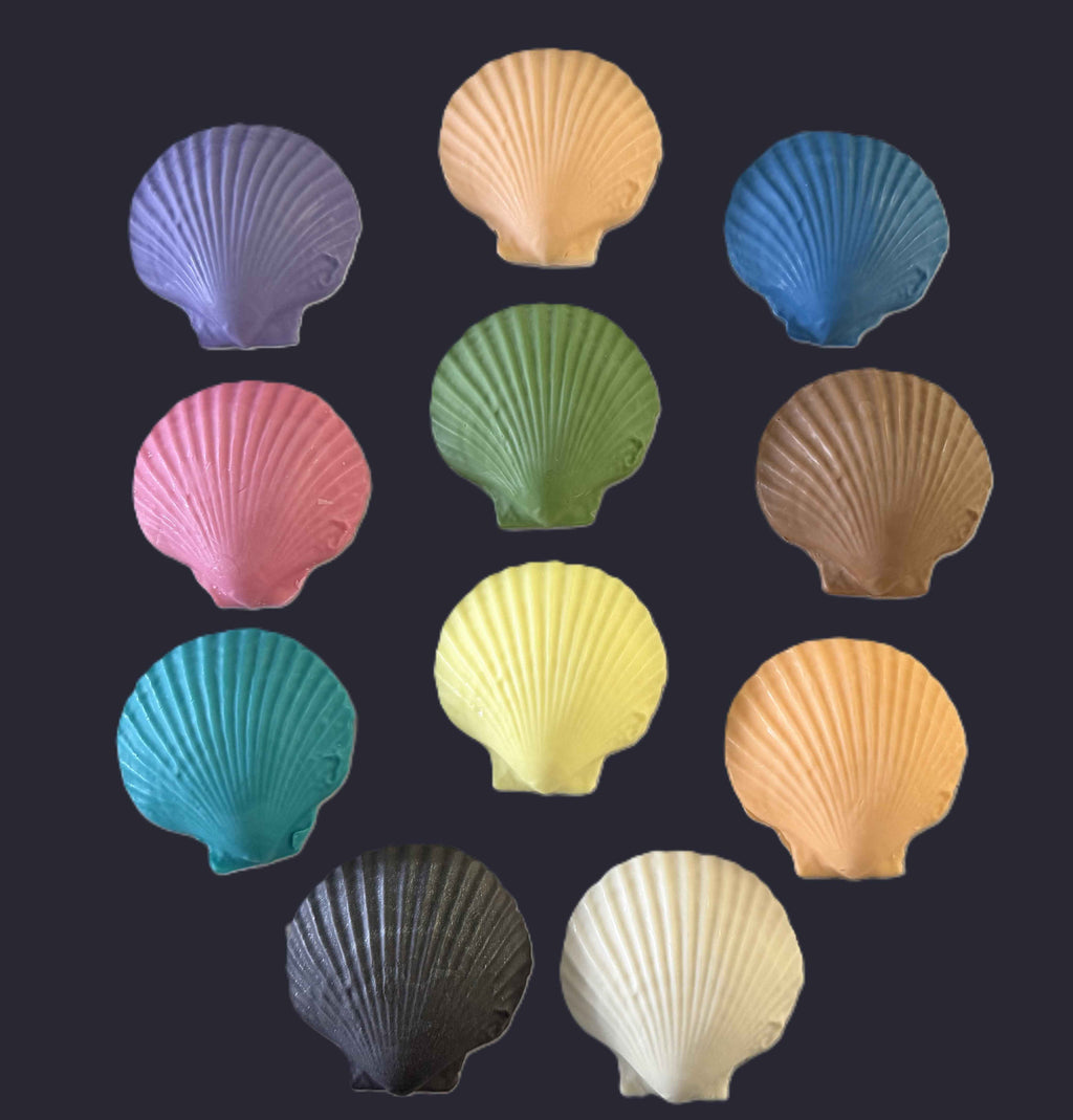 Scallop Shell Soap Set | Pack of 3 Handcrafted Bars | SLS Free | Choose Your Scent | Natural Bar Soap