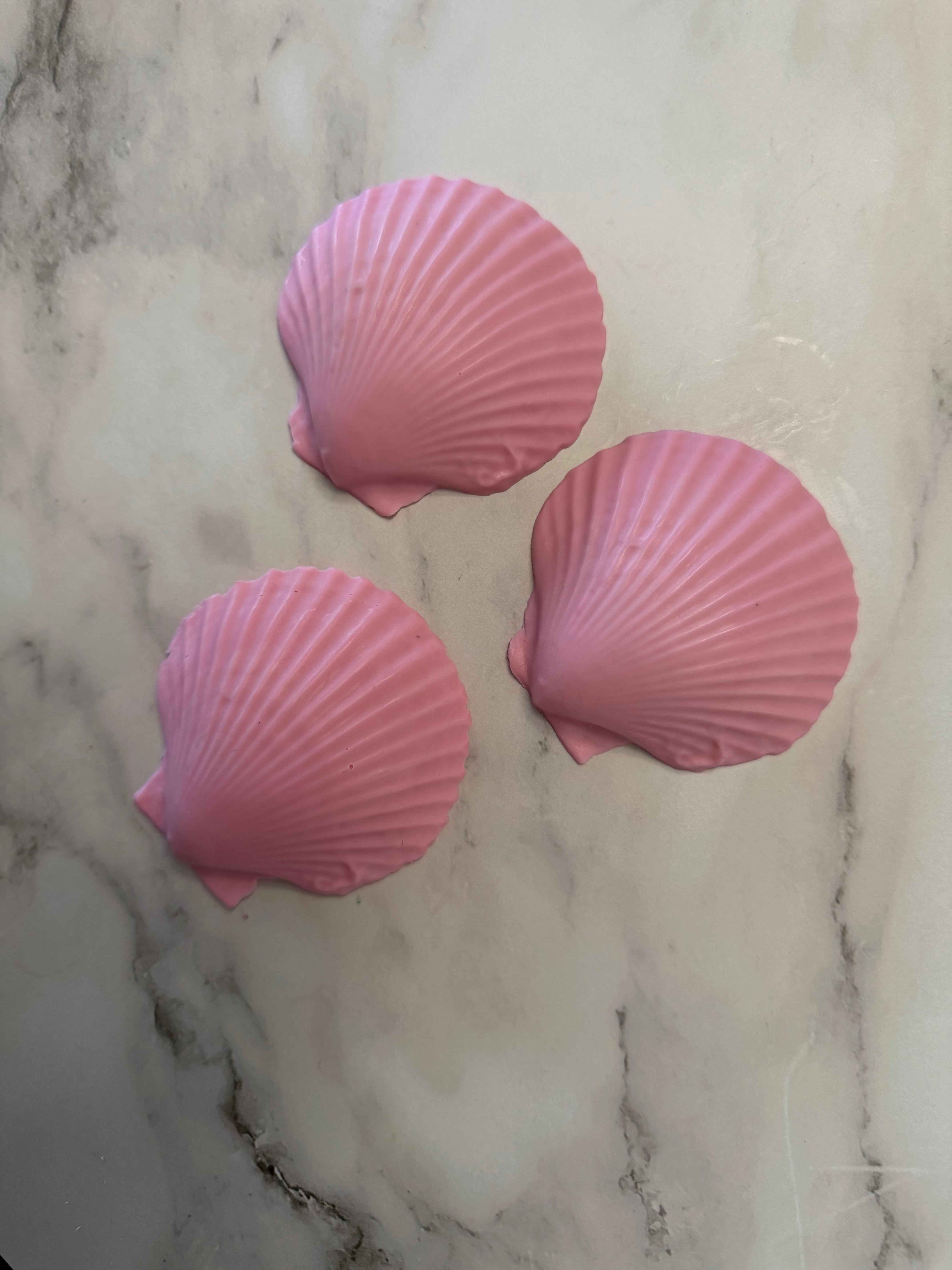 Scallop Shell Soap Set | Pack of 3 Handcrafted Bars | SLS Free | Choose Your Scent | Natural Bar Soap