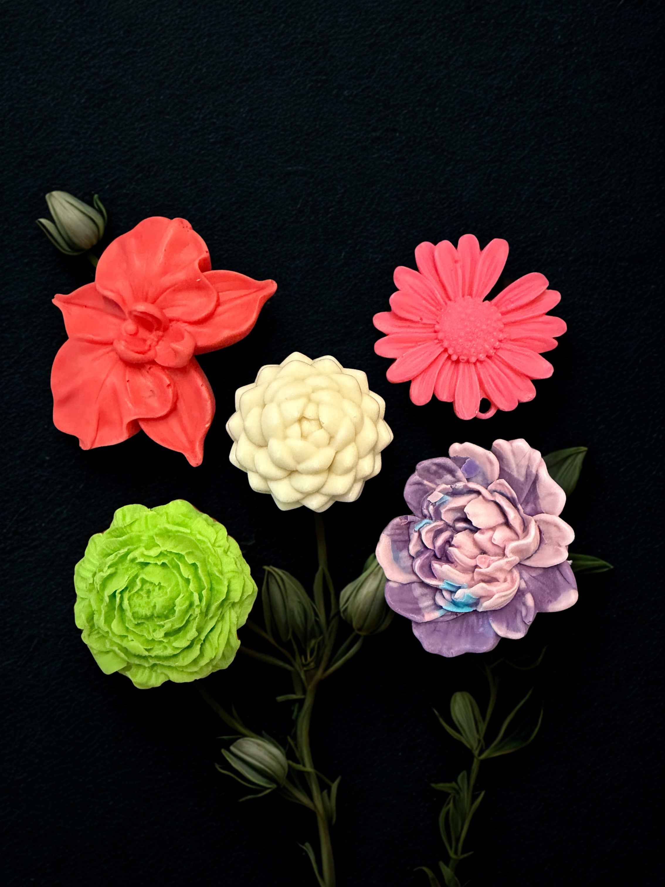 Succulent & Floral Soap Gift Set – 5 Pack of Handmade Bar Soaps | Veteran-Owned, Made in Florida