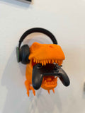 T-Rex Controller & Headset Holder | 3D Printed Gaming Desk Organizer | Dinosaur Stand