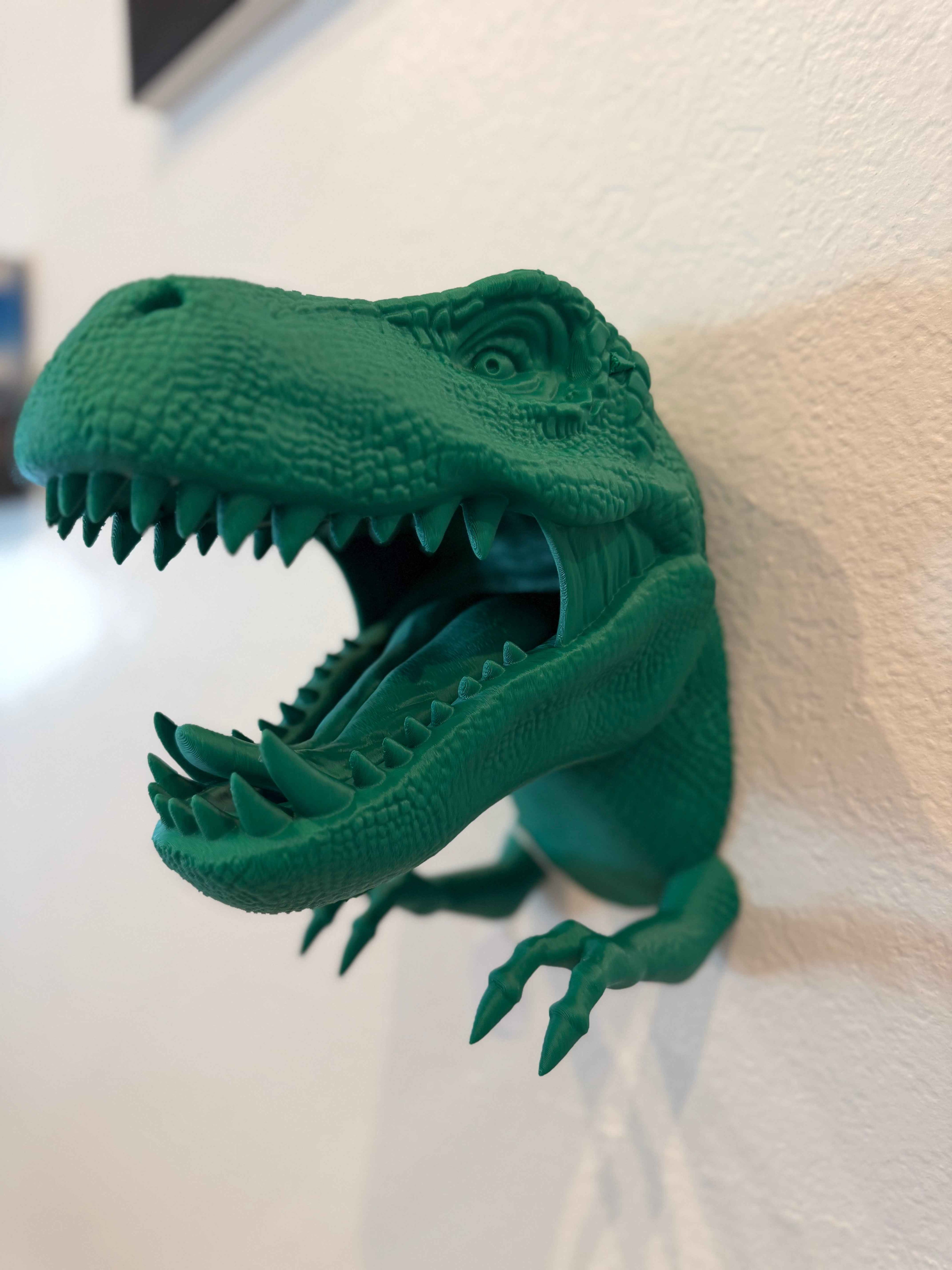 T-Rex Controller & Headset Holder | 3D Printed Gaming Desk Organizer | Dinosaur Stand