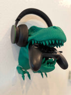 T-Rex Controller & Headset Holder | 3D Printed Gaming Desk Organizer | Dinosaur Stand