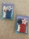 Patriotic Mini Soap Set | Pack of 4 | Handcrafted Bar Soap | Red White & Blue