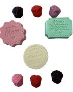 Mothers Day Soap Gift Set, Handmade Rose Soap, Gift for Mom, 6 Piece Set, I Love You Mom, Stamped Soap, Veteran Owned Small Business