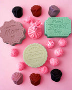 Mothers Day Soap Gift Set, Handmade Rose Soap, Gift for Mom, 6 Piece Set, I Love You Mom, Stamped Soap, Veteran Owned Small Business