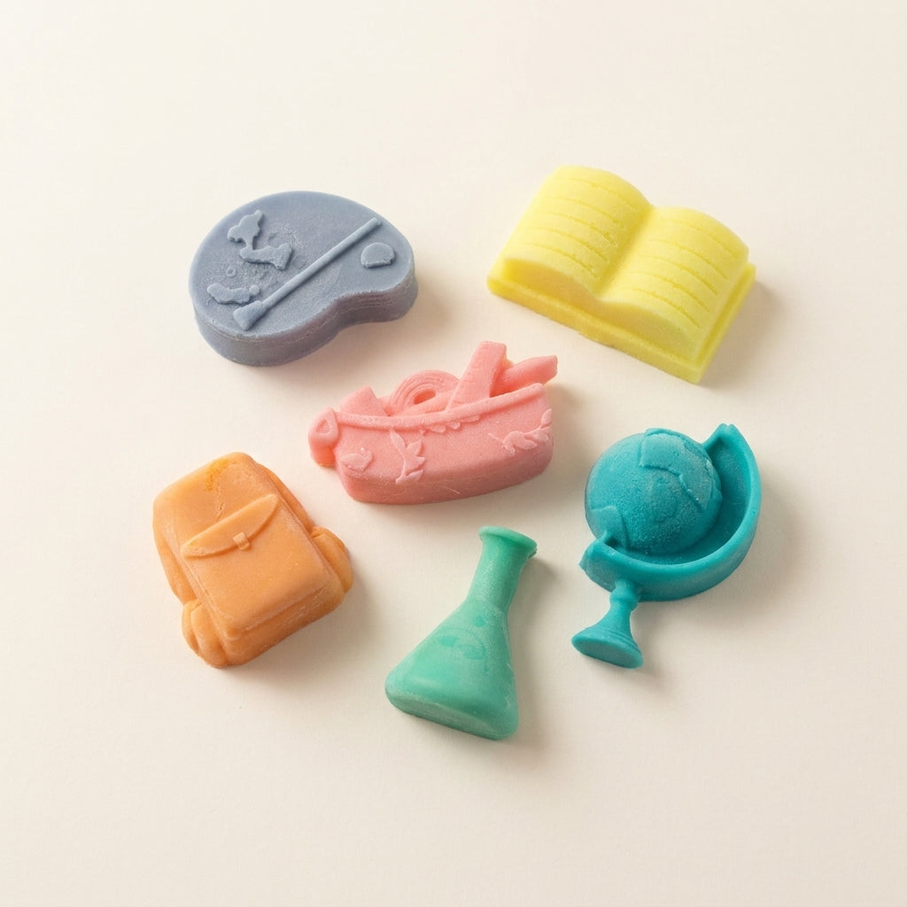 School themed mini soap set for kids, hand-poured in small batches