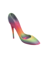Multicolored high-heeled wine holder