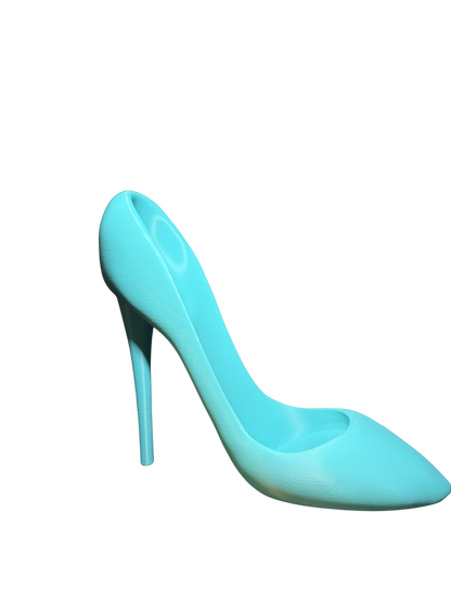 Turquoise high-heeled wine holder