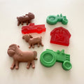 Five farm animal shaped kids soaps, handmade and SLS-free