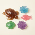 Five ocean themed mini soaps, hand-poured and gift-ready
