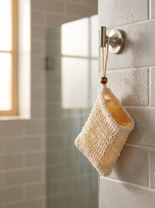 Cotton Soap Saver Bag – Exfoliating Mesh Pouch