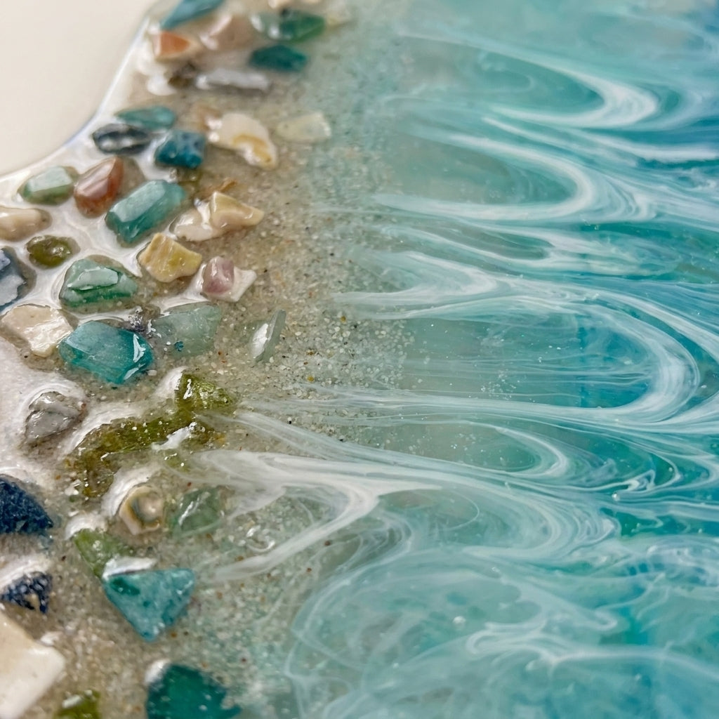 Ocean Breeze Resin Charcuterie Board – Handmade
