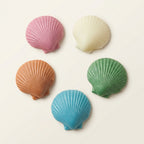 Sampler set of mini scallop shell soaps in assorted scents, handmade and SLS-free