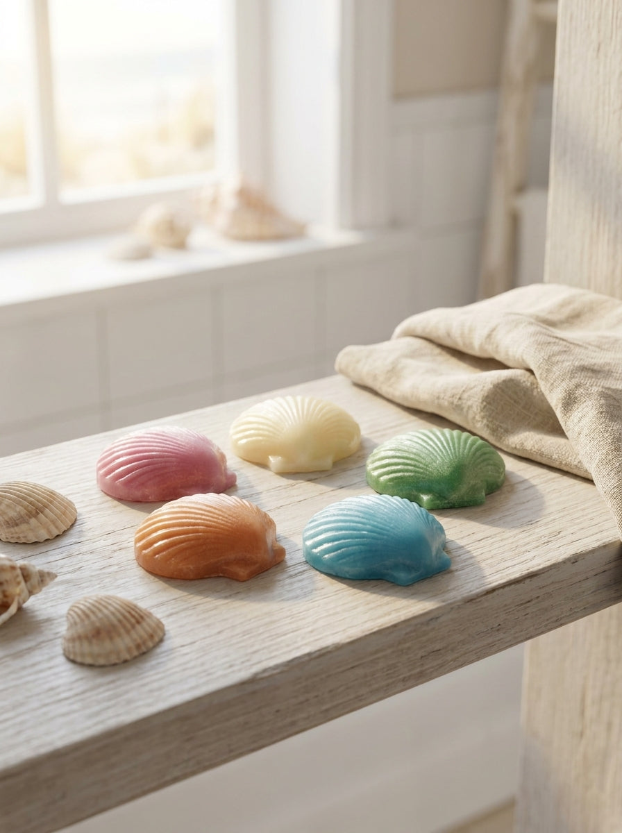 Scallop Shell Soap Sampler – SLS-Free Mini Bars
