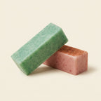 Two handmade sample soap bars for trying Chilvera scents