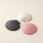 Three handmade scallop shell soap bars, SLS-free natural soap