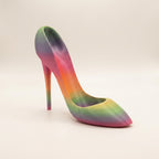 3D printed high heel shaped wine bottle holder in a stiletto design