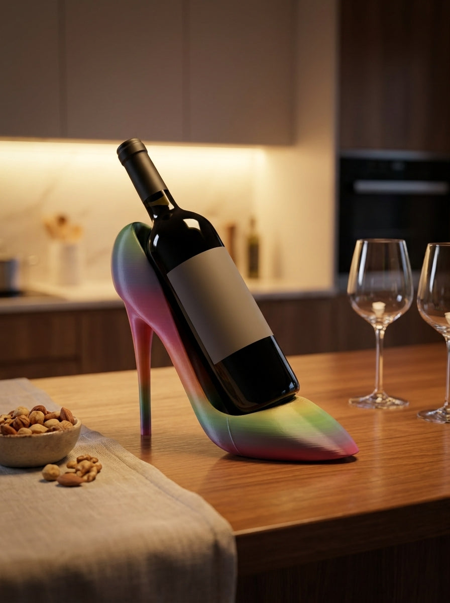 The Stiletto Pour – 3D Printed High Heel Wine Holder