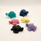 Five mini turtle shaped soaps, handmade novelty bars for kids