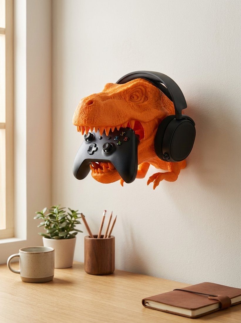 T-Rex Controller & Headset Holder – 3D Printed